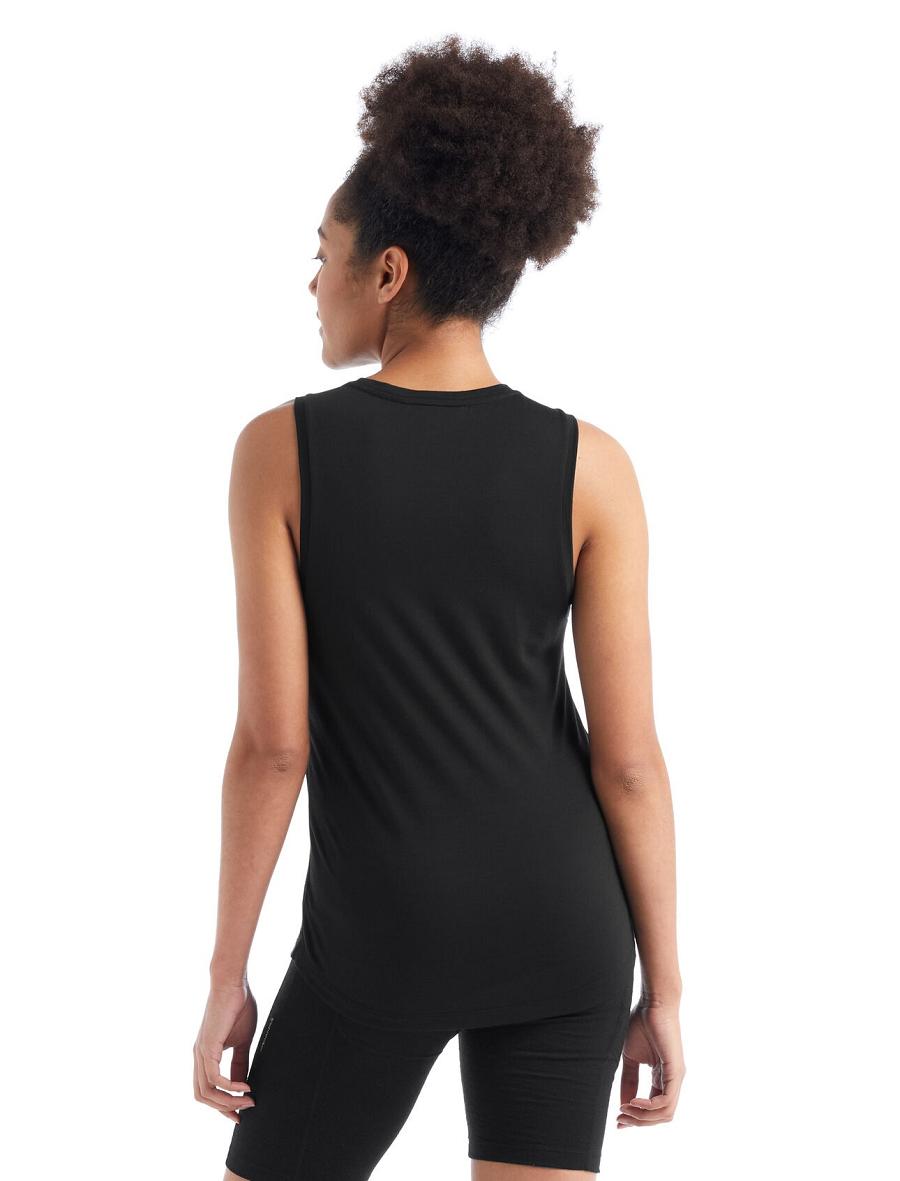 T Shirts Icebreaker Merino Sphere II Tank Femme Noir | FR 1572RVDW